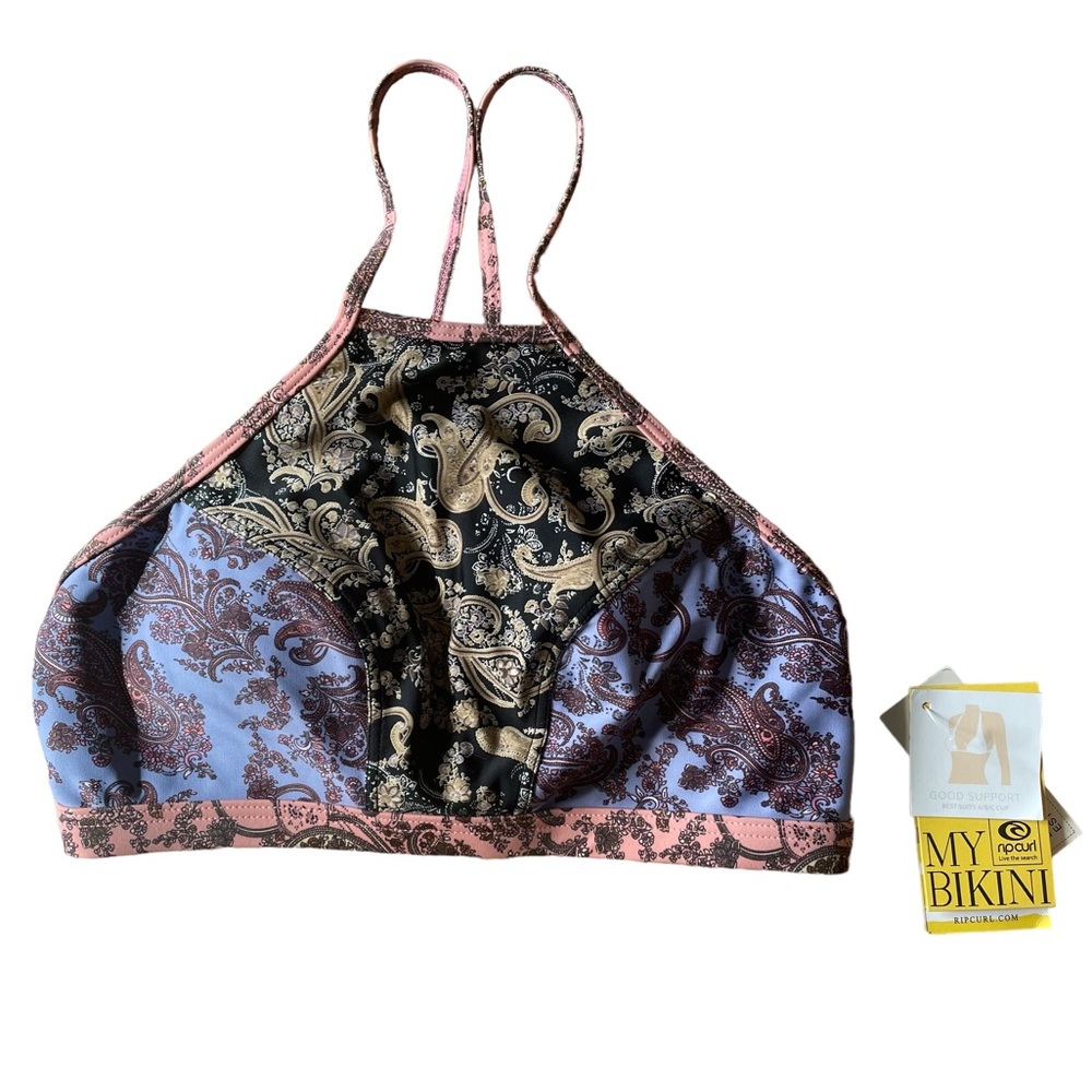 Rip Curl Paisley Halter Bikini Top - Small - NWT